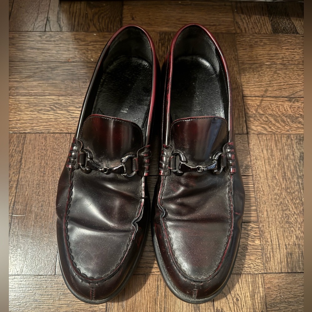 Reaction Kenneth Cole Burgundy Leather Loafers Size 10.5